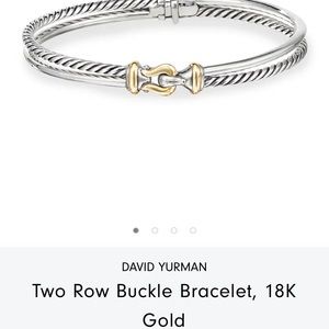 NEW David Yurman Two-Row Buckle Bracelet with 18K
Yellow Gold